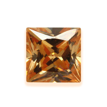 Princess Cut Champagne CZ Loose Gemstones